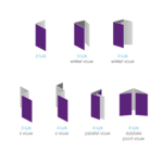 MENUKAARTEN GEVOUWEN 2 LUIK, 3 LUIK EN 4 LUIK