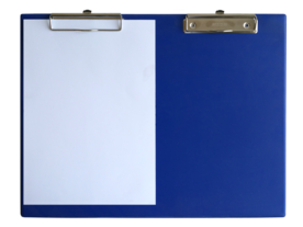 PVC KLEMBORD/CLIPBOARD DUBBELE KLEM