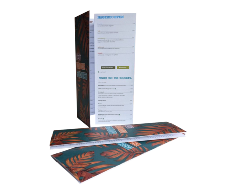 MENUKAARTEN GEVOUWEN 2 LUIK, 3 LUIK EN 4 LUIK