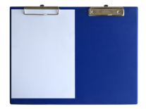 PVC KLEMBORD/CLIPBOARD DUBBELE KLEM