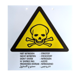 GEVAAR TEKEN STIKSTOF KAART